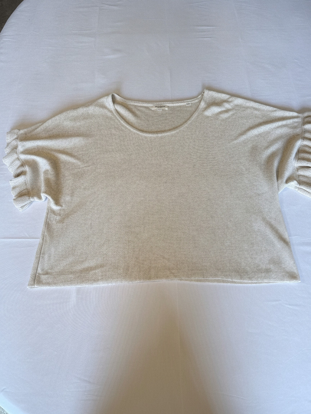 Max Studio London Beige Lightweight Sweater Top Size L